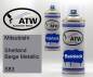 Preview: Mitsubishi, Shetland Beige Metallic, S83: 400ml Sprühdose + 400ml Klarlack - Set, von ATW Autoteile West.